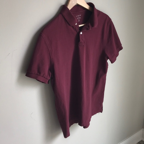 Men’s J.Crew, short sleeved Polo, maroon - Picture 3 of 7